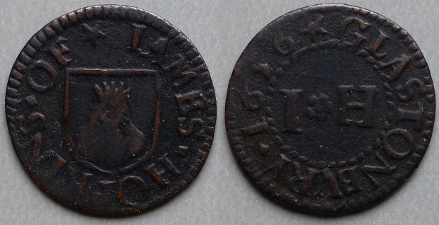 Glastonbury, James Hopkins 1656 farthing